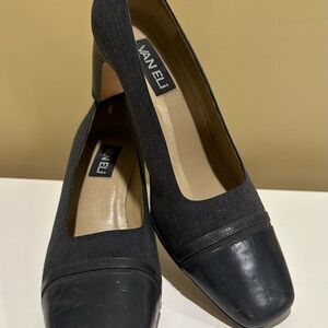 Vaneli Dark Gray Heeled Shoes for Women
